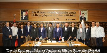 Yönetim Kurulumuz, Sakarya Uygulamalı Bilimler Üniversitesi Rektörü Sn. Prof. Dr. Mehmet Sarıbıyık ile beraberindeki heyeti ağırladılar